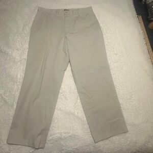 Dockers Men's Khaki Chino Pants 36x29 Flat Front Relaxed Fit Beige 100% Cotton